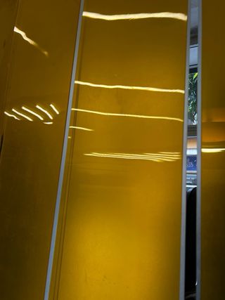 Tende a strisce/bande in PVC gialle 80€