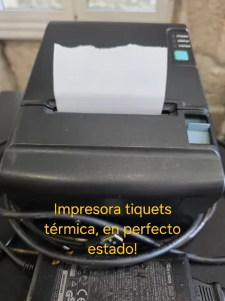 Cajón registradora y impresora tiquets
