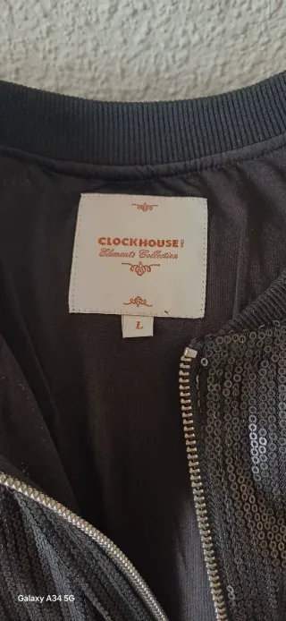 Bomber lentejuelas negra