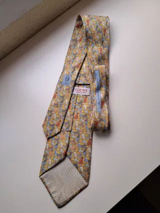 Corbata Loewe Multicolor con Estampado Perros