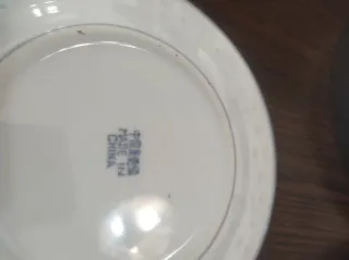 6 Platos Porcelana China Dragón Granos Arroz