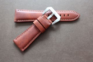 Cinturino in pelle Cognac 26mm 26/22mm per Panerai