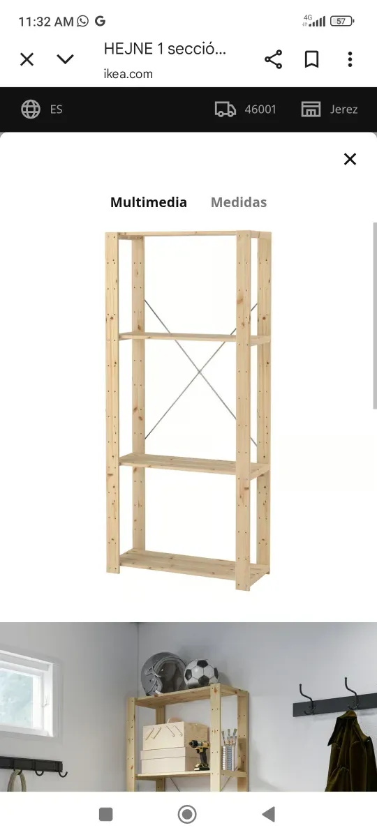 Estantería de madera que vendo por reforma.