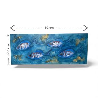 Cuadro original “Peces Azules” – Arte moderno