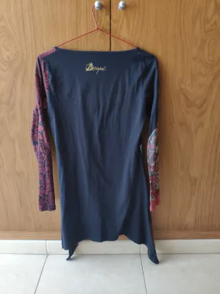 Vestido Desigual Negro y Rojo