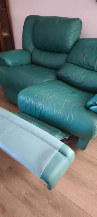 Sofá Natuzzi 2 plazas relax manual piel