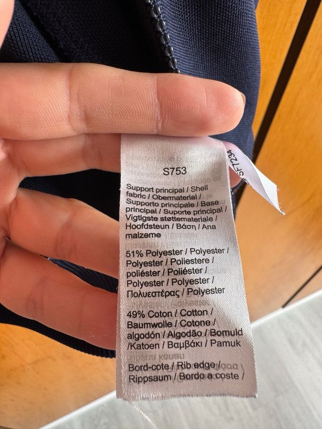 Sudadera Lacoste Mujer Azul Marino/Blanco