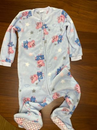 Pijama Peppa Pig mono cremallera Azul y Rosa