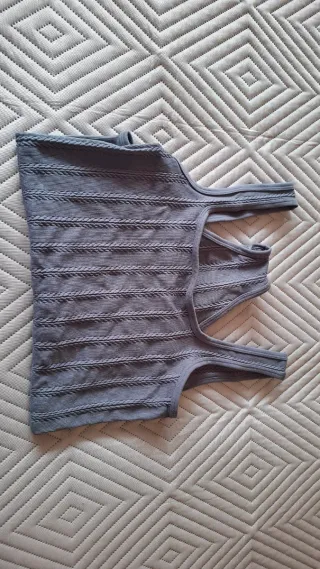 Body Cinzento Malha Como Novo