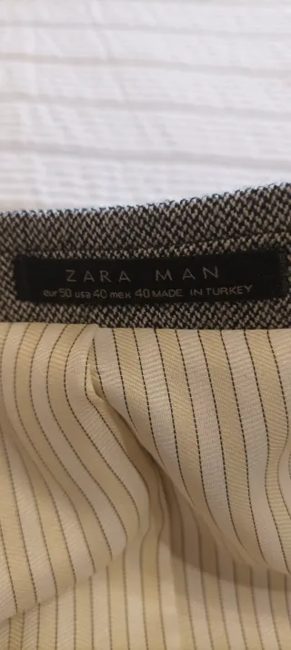 Blazer Zara Man Gris Talla M