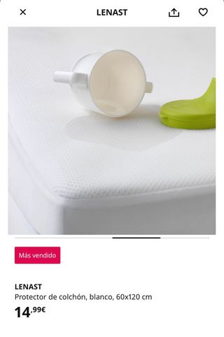 Cuna IKEA SUNDVIK + Colchón JÄTTETRÖTT