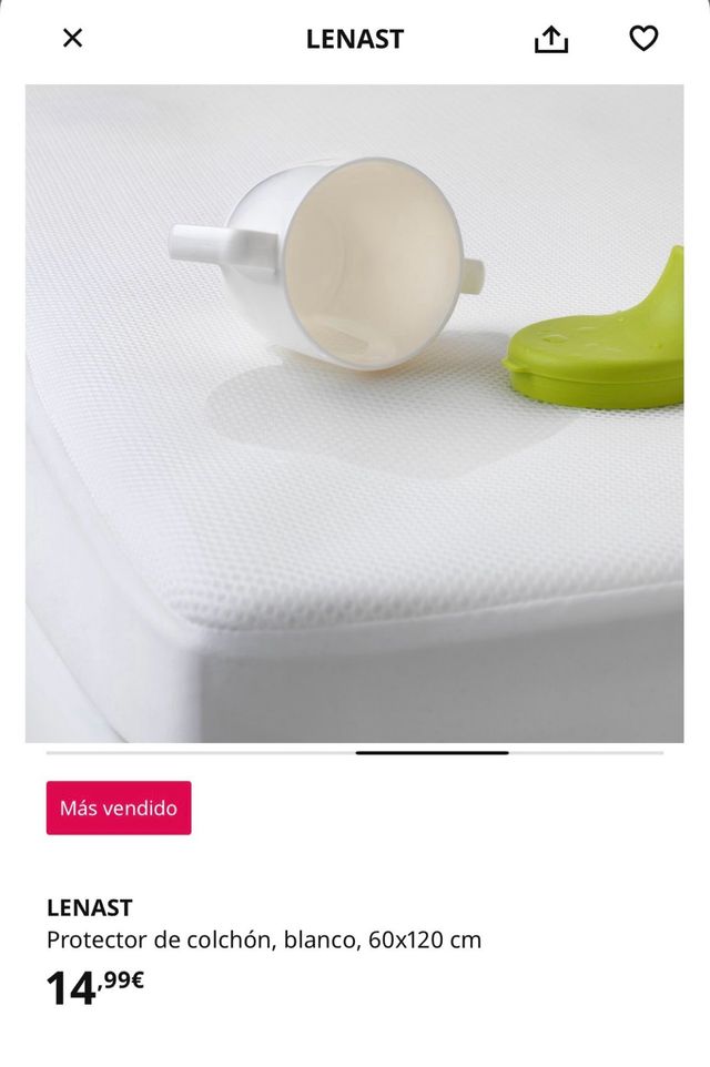 Cuna IKEA SUNDVIK + Colchón JÄTTETRÖTT