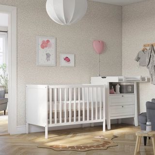 Cuna IKEA SUNDVIK + Colchón JÄTTETRÖTT