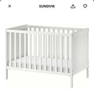 Cuna IKEA SUNDVIK + Colchón JÄTTETRÖTT