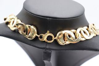 CADENA XXL TIPO CARTIER MEDUSA BICOLOR, HUECA ORO