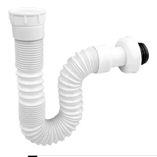 Desagüe flexible para fregadero blanco