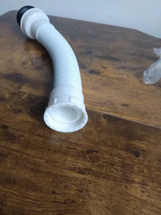 Desagüe flexible para fregadero blanco