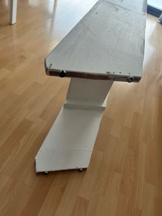 Escalera madera blanca