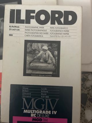Papel Fotográfico Blanco y Negro ILFORD
