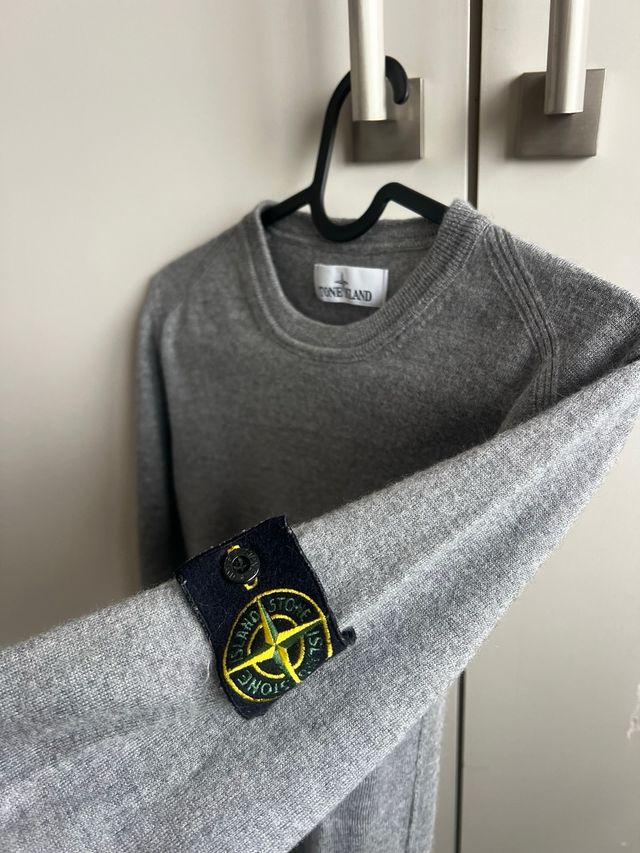 Jersey Stone Island Lana Merino Gris
