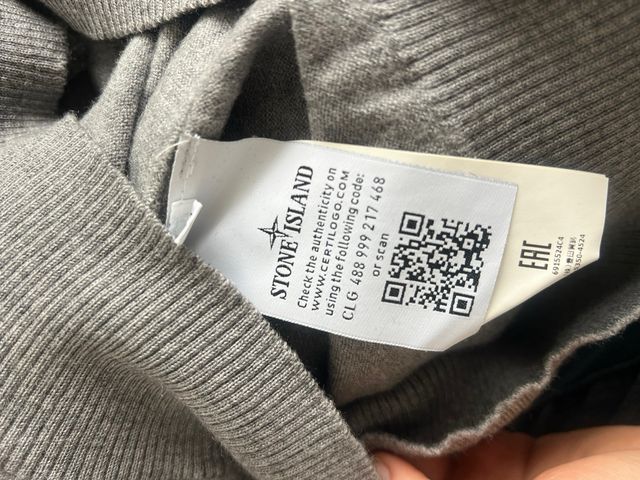 Jersey Stone Island Lana Merino Gris