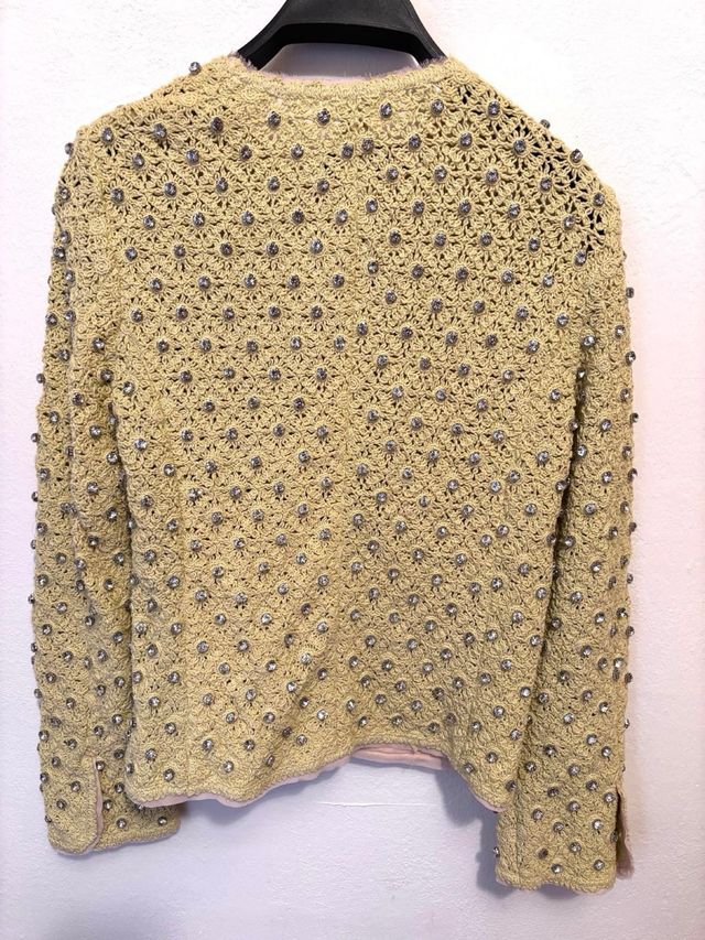 Chaqueta Zara amarilla con cristales XS