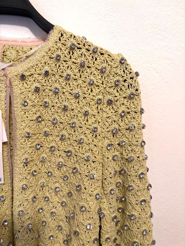 Chaqueta Zara amarilla con cristales XS