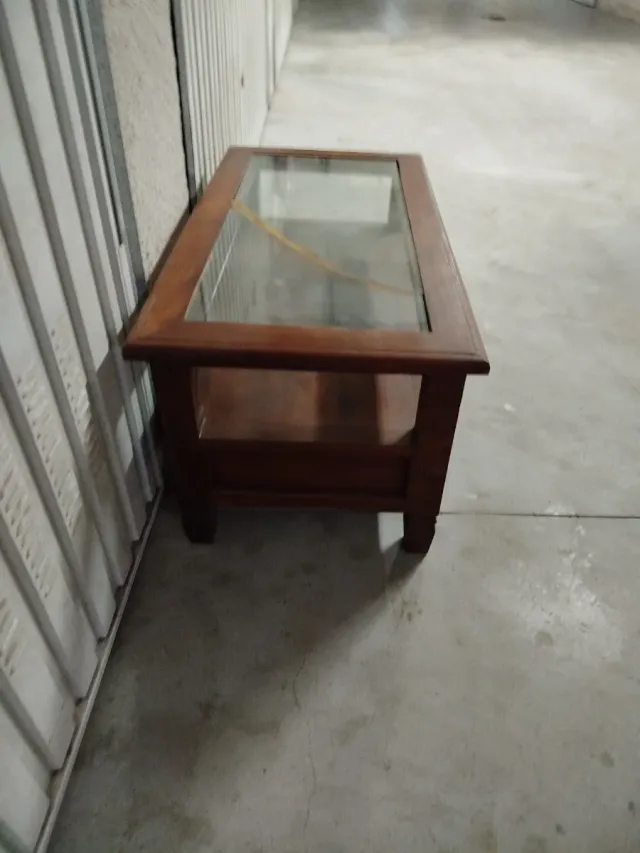 Mesa de centro madera y cristal