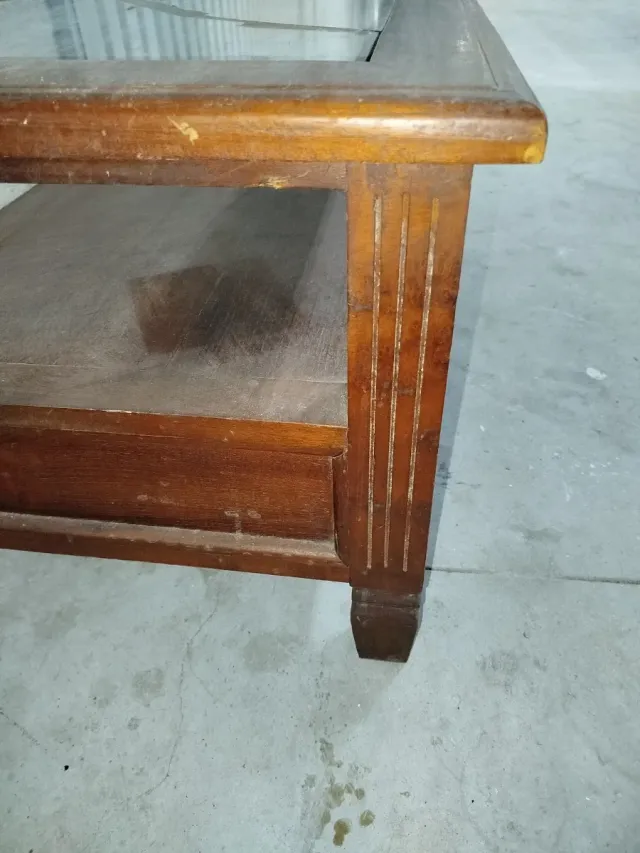 Mesa de centro madera y cristal