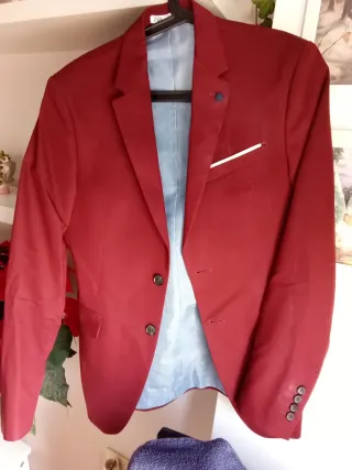 Chaqueta Zara Roja Hombre