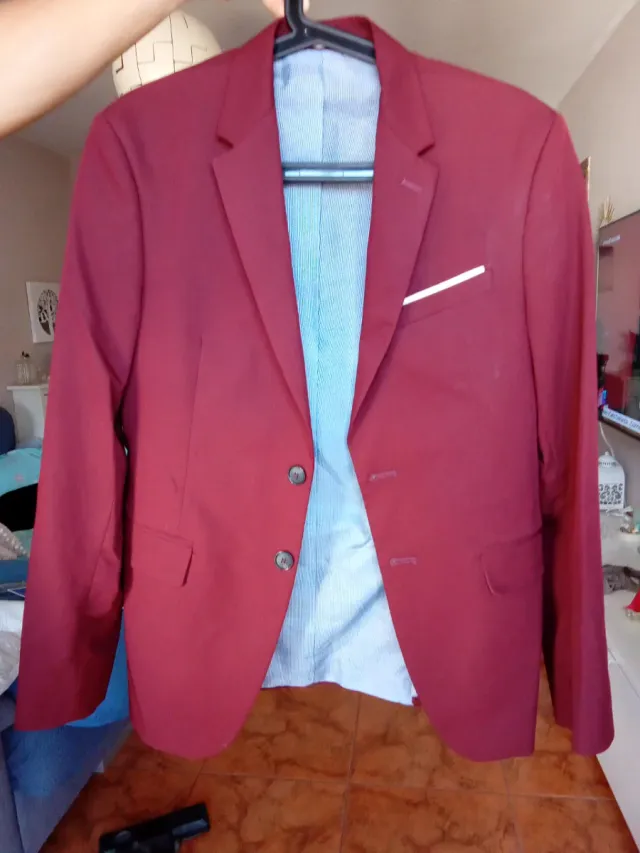 Chaqueta Zara Roja Hombre