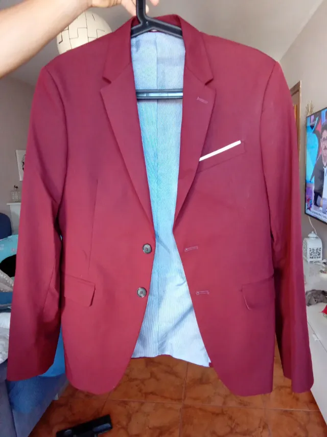 Chaqueta Zara Roja Hombre