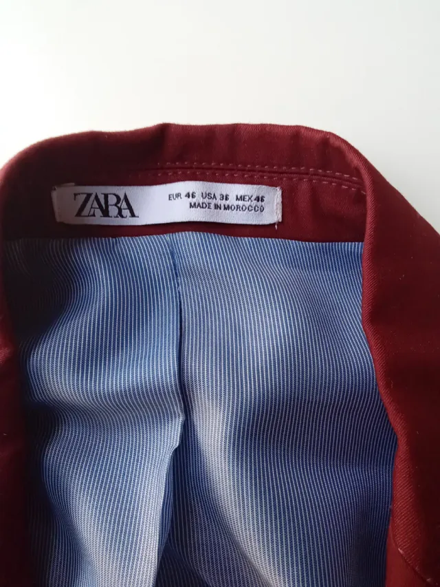 Chaqueta Zara Roja Hombre