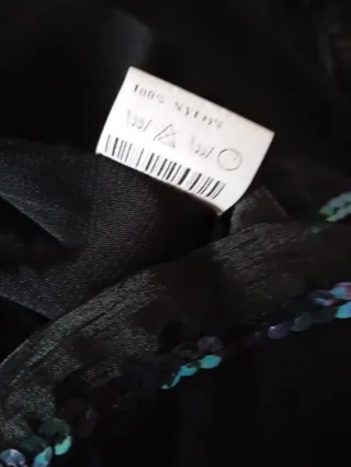 Chaqueta Negra transparente,Talla L