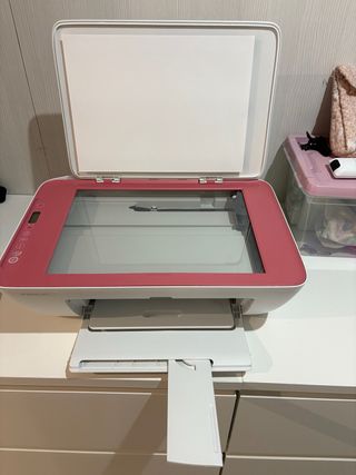 Impresora HP Rosa y Blanca