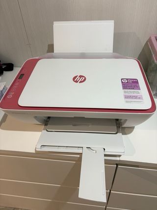 Impresora HP Rosa y Blanca