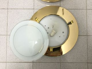 Plafoniera oro e vetro