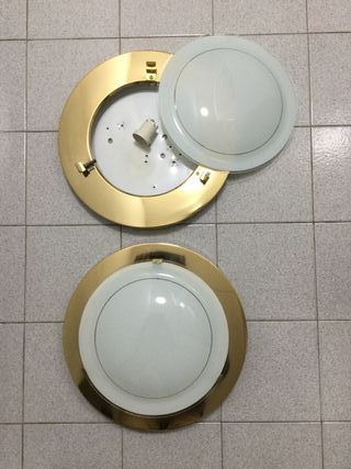 Plafoniera oro e vetro