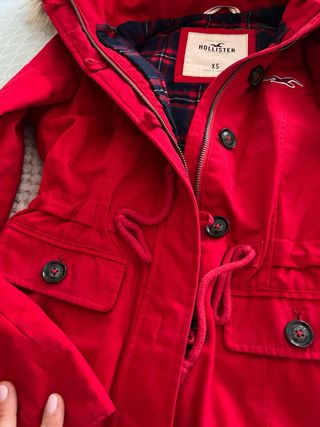 Chaqueta Hollister Roja Talla XS