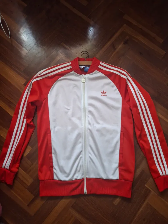 Chaqueta Adidas Roja y Blanca