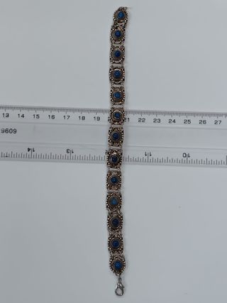 Pulsera Plata con Piedras Azules