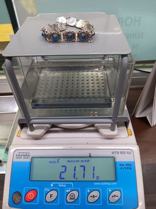 Pulsera Plata con Piedras Azules