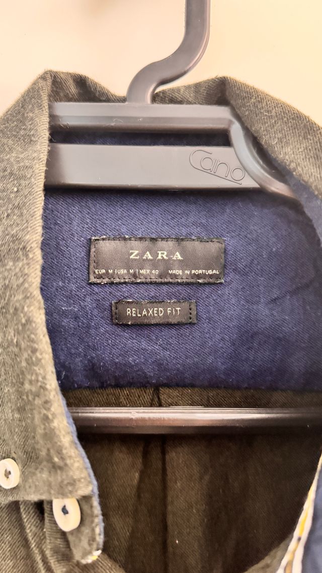 Camisa Zara Verde Oscuro