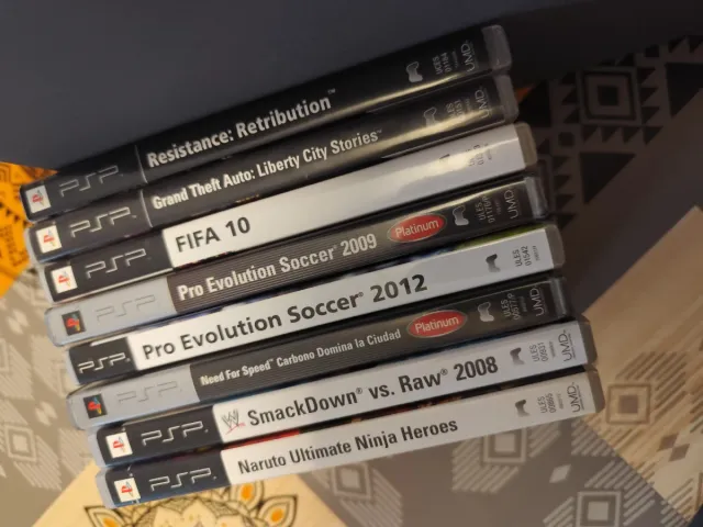 Lote 8 Juegos PSP: FIFA, GTA, Naruto, WWE, Resista