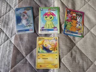 Carte Digimon e Pokemon