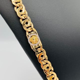 CADENA TIPO CARTIER MEDUSA CHAPA, Hueco. Oro 18K