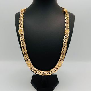 CADENA TIPO CARTIER MEDUSA CHAPA, Hueco. Oro 18K
