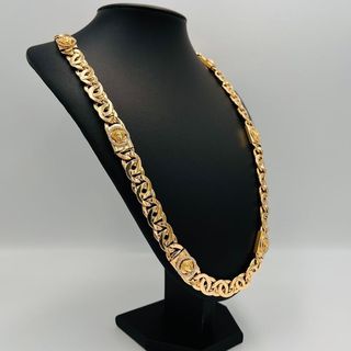 CADENA TIPO CARTIER MEDUSA CHAPA, Hueco. Oro 18K