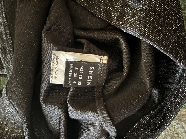 Vestido fiesta negro plateado