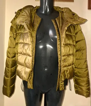 Giacca Piumino Sisley Tg. 40 Verde Oliva